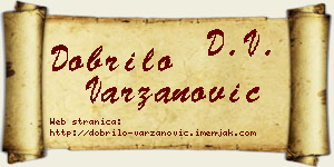 Dobrilo Varzanović vizit kartica